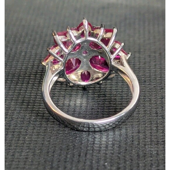 Lab Created Ruby Cocktail Ring - Size 9.5 - Picture 2 of 6